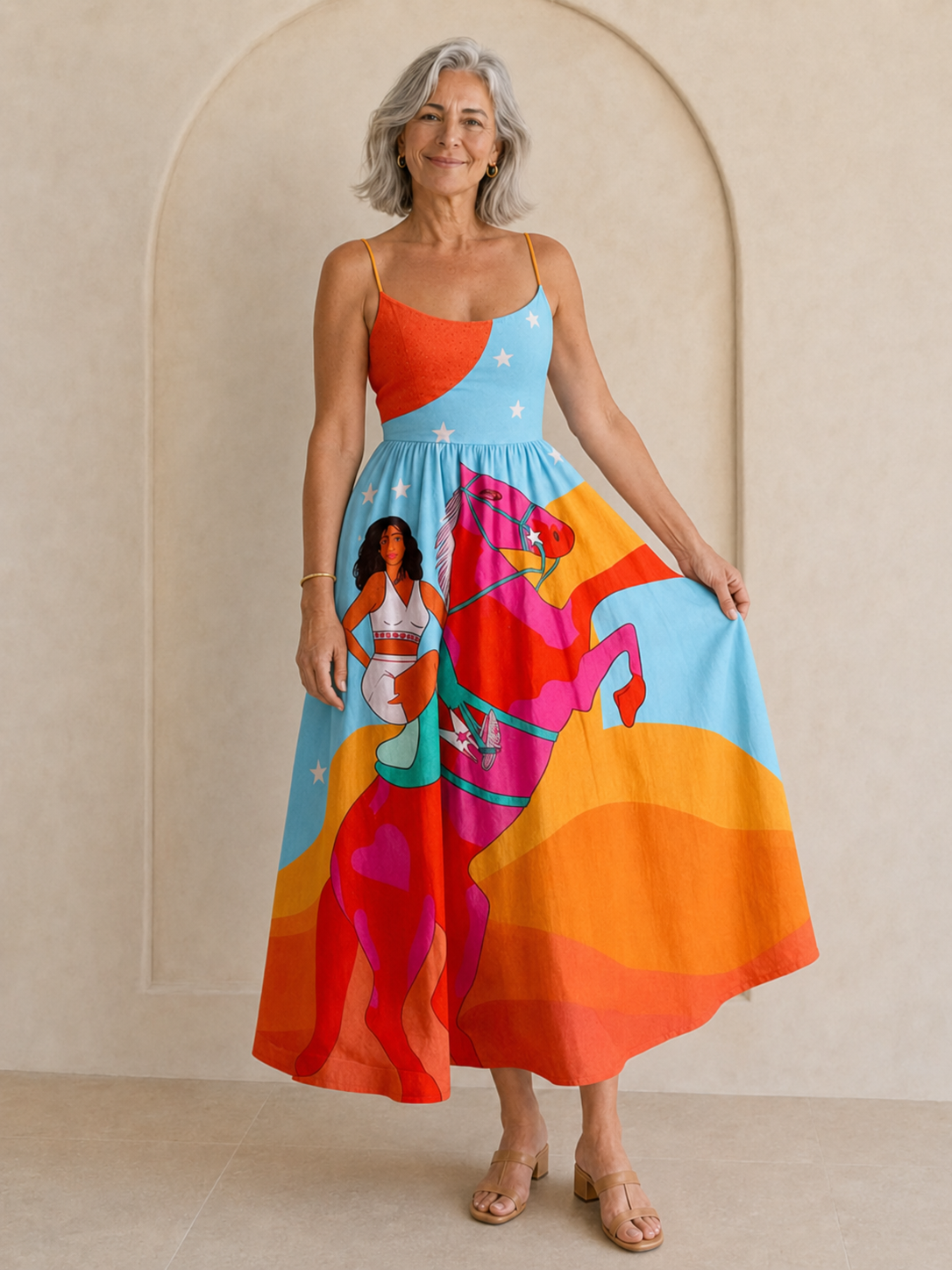 Solavienne - Vestido midi