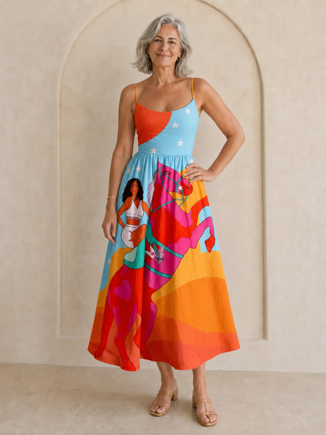 Solavienne - Vestido midi