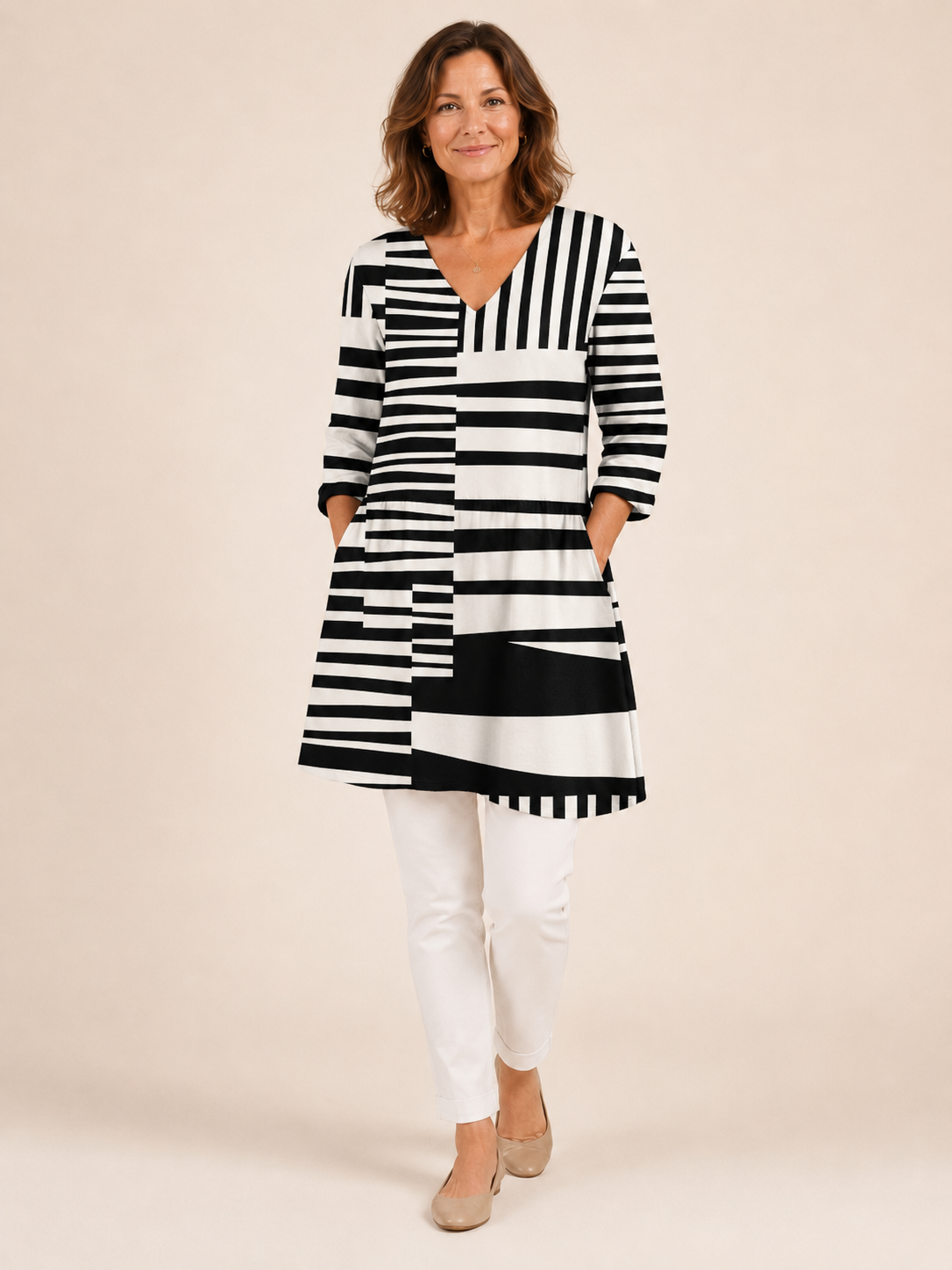 Sophie | Long Blouse with V-Neck