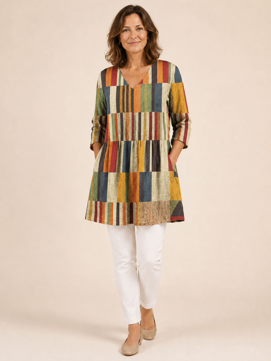 Chloe | Long Blouse with V-Neck